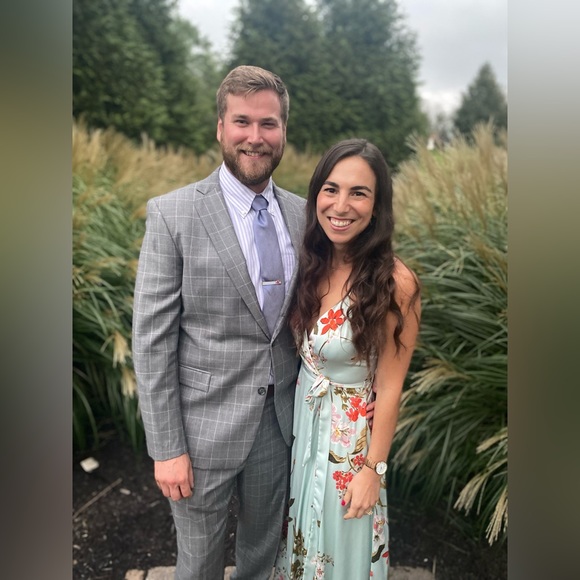 Beautiful floral teal dress. Hawaiian vibes. - Picture 1 of 2